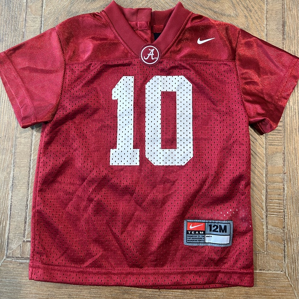 Nike Alabama Crimson Tide baby replica football jersey number 10